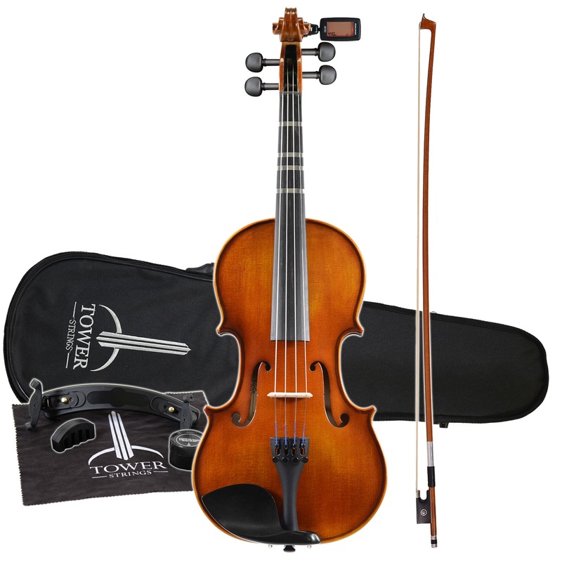 B-Stock Tower Strings Entertainer EasyTune Violin Bundle