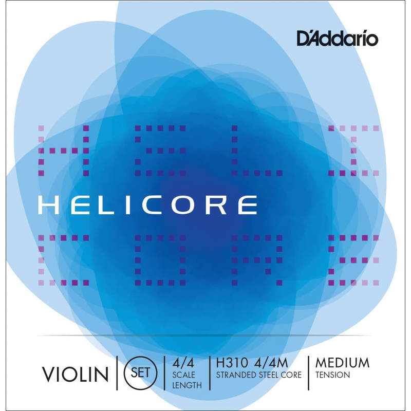 D'Addario H31044M 4/4 Violin Strings Helicore Medium Tension