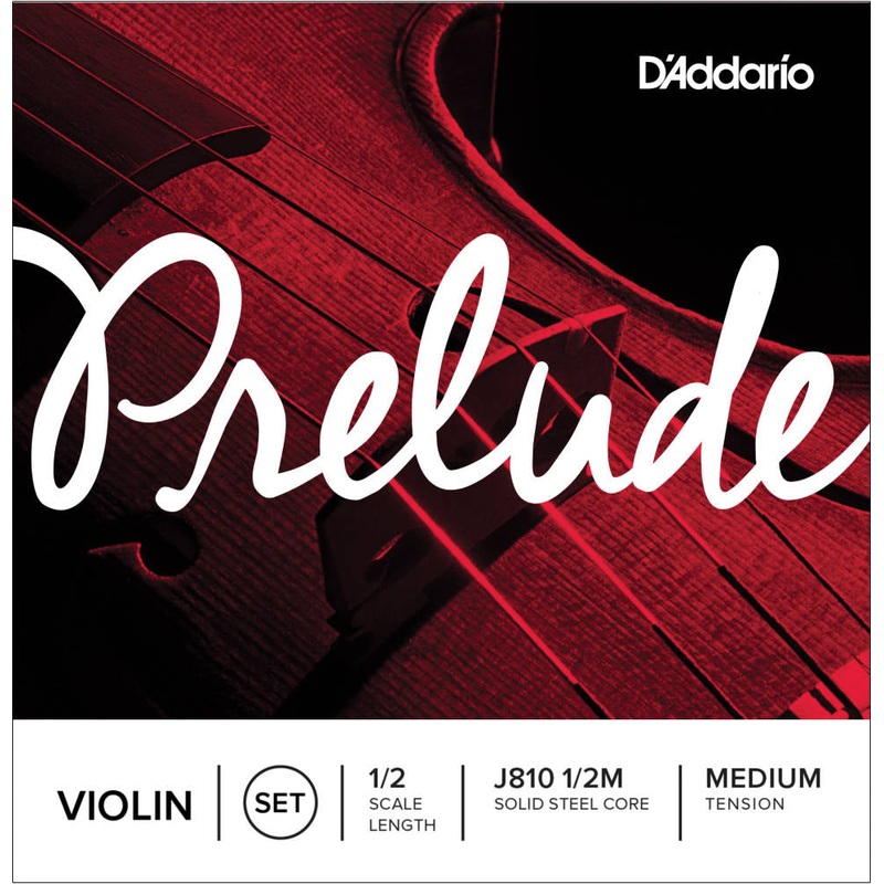 D'Addario J81012 Prelude 1/2 Size Violin Strings Medium Tension