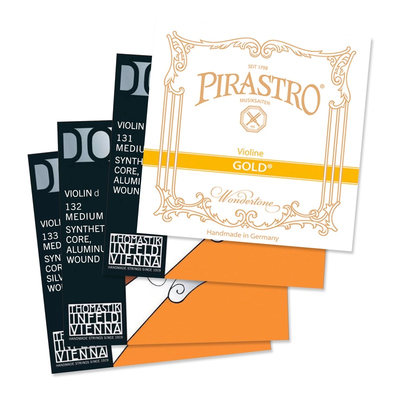 Thomastik Dominant Violin String Set with Pirastro Gold Label E