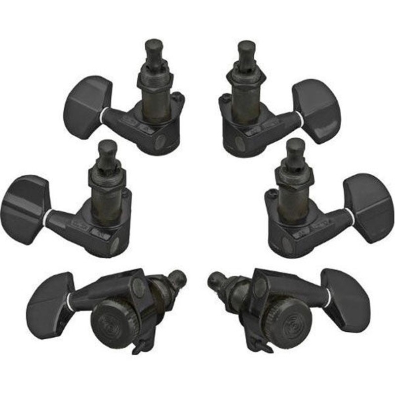 Planet Waves Auto Trim Guitar Locking Tuners 3+3 (Black)