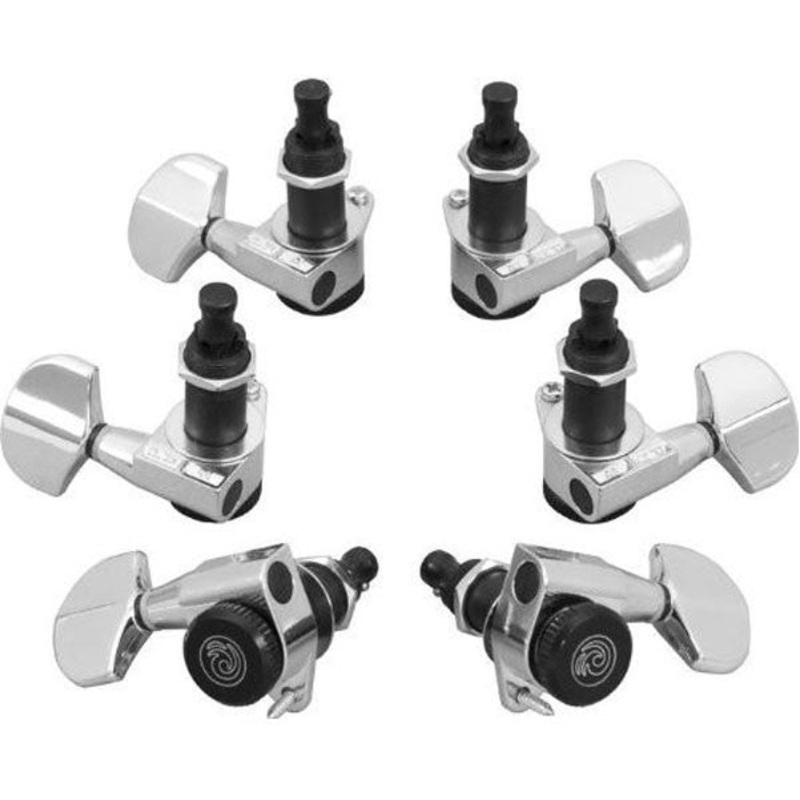 Planet Waves Auto Trim Guitar Locking Tuners 3+3 (Chrome)