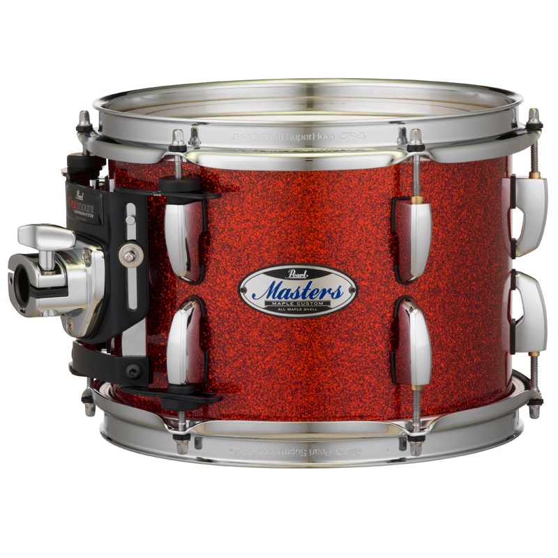 Pearl Masters Maple Complete 10"x10" tom w/optimount VERMILION SPARKLE MCT1010T/C346