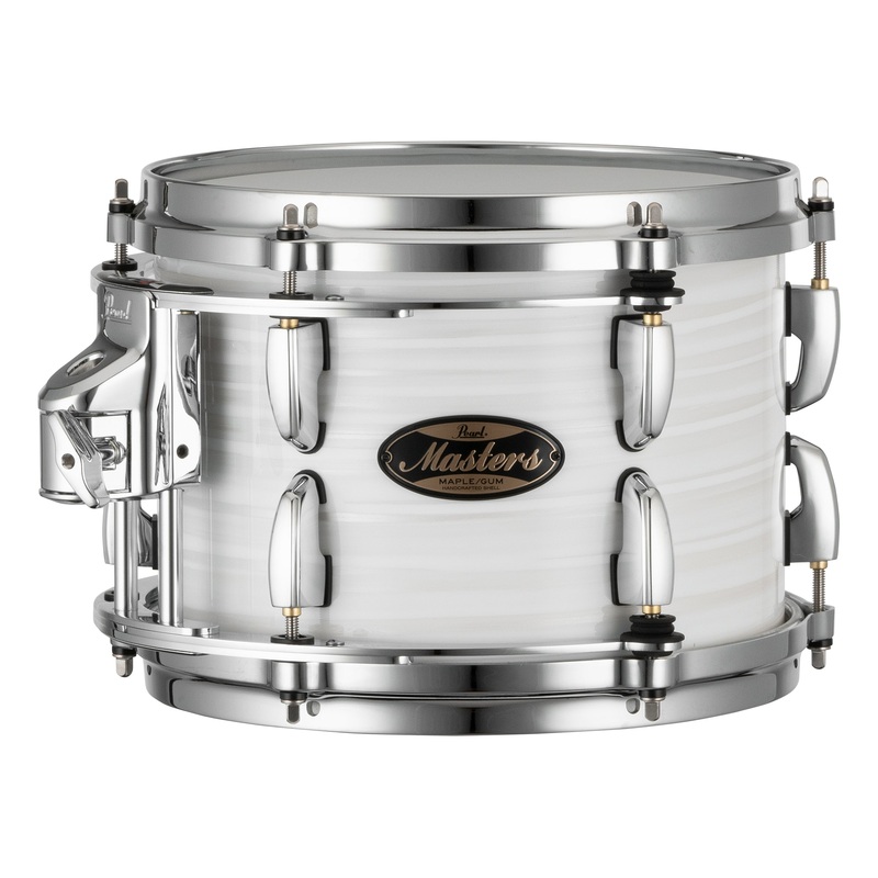 Pearl Masters Maple/Gum 10"x7" Tom - R2 Air Tom Suspension System w/GyroLock-L Bracket  WHITE ICE SWIRL MMGC1007TL/C854