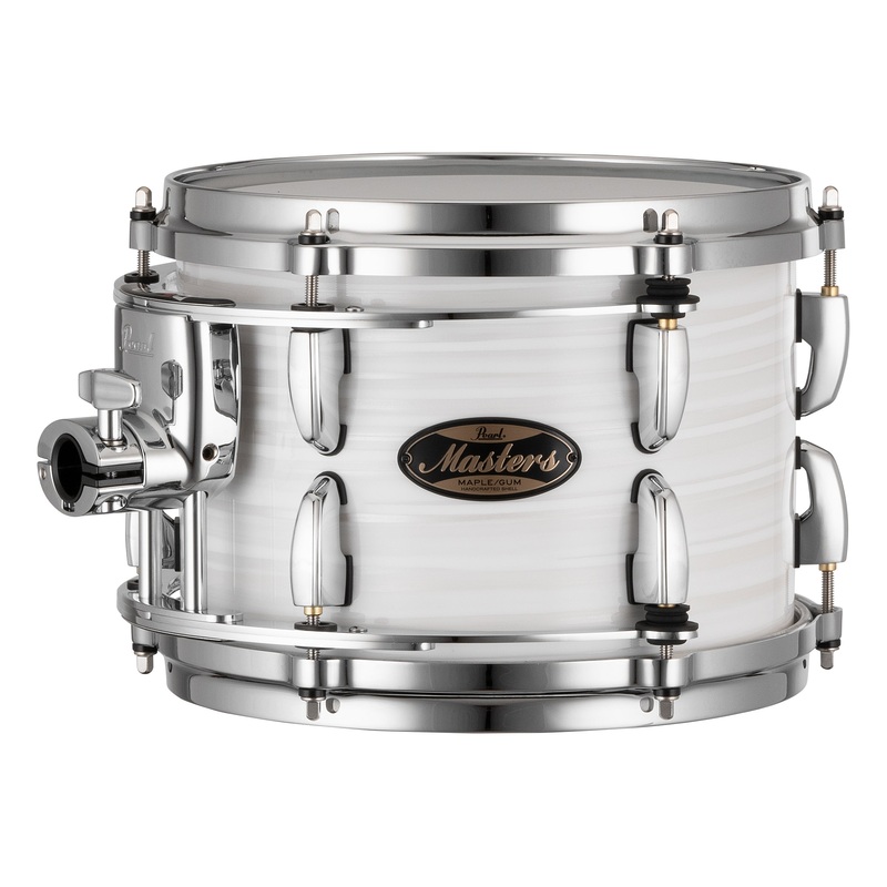 Pearl Masters Maple/Gum 10"x7" Tom - R2 Air Tom Suspension System w/Standard Bracket  WHITE ICE SWIRL MMGC1007TS/C854