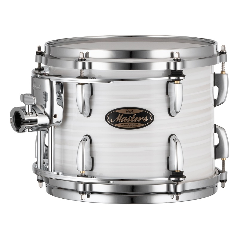 Pearl Masters Maple/Gum 10"x8" Tom - R2 Air Tom Suspension System w/Standard Bracket  WHITE ICE SWIRL MMGC1008TS/C854