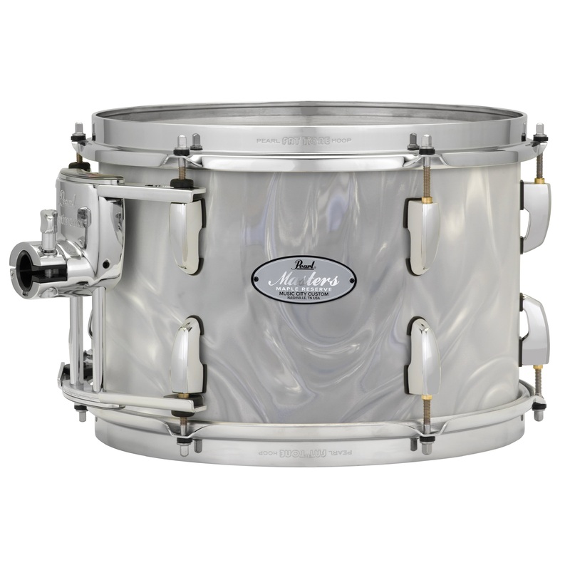 Pearl Music City Custom 8"x8" Masters Maple Reserve Series Tom w/optimount WHITE SATIN MOIRE MRV0808T/C722