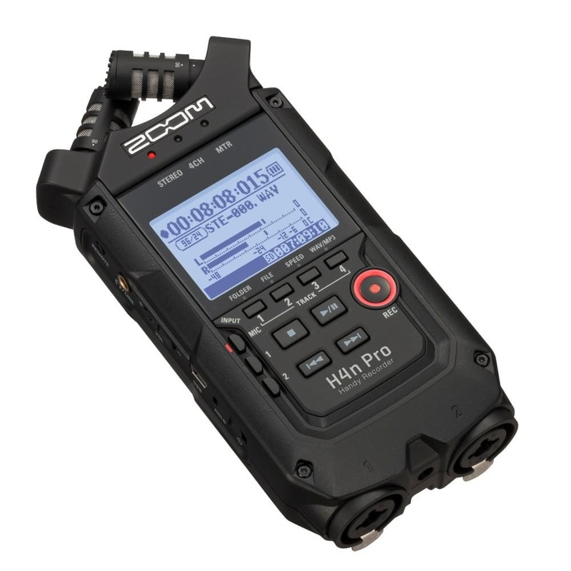 Zoom H4N Pro Portable Handy Recorder with Onboard X/Y Mic Capsule- Black
