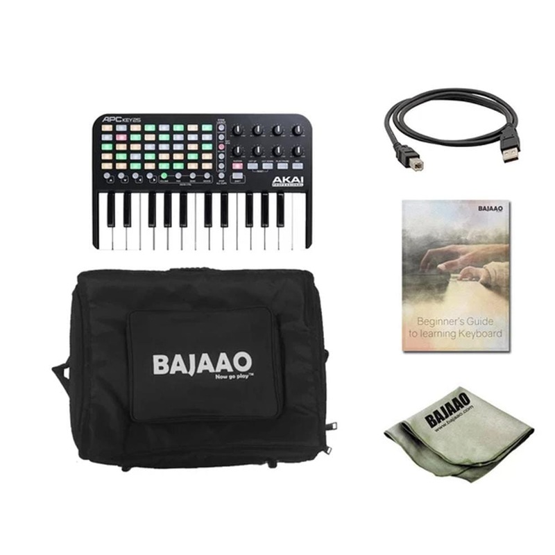 Akai APC Key 25 Ableton Live Midi Keyboard Controller With Polishing Cloth, Gigbag & Ebook
