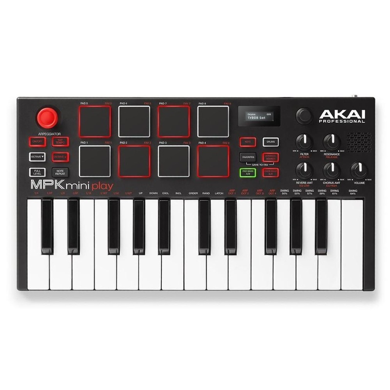 Akai MPK Mini Play Mini Controller Keyboard with Built-in Speakers With MPC Beats Software Pack