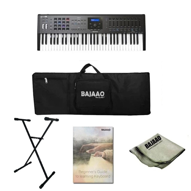 Arturia Keylab 61 MKII Midi Keyboard Controller With Gigbag, Stand, Polishing Cloth & Ebook
