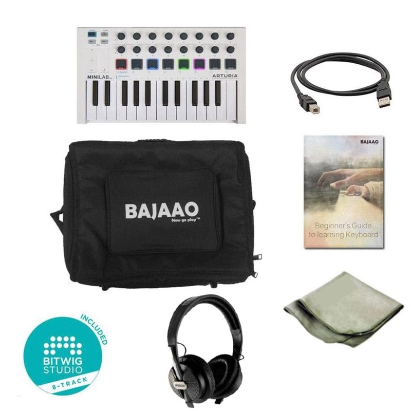 Arturia Minilab MKII 25 Slim-key Midi Keyboard With Headphone, Polishing Cloth, Gigbag & Ebook