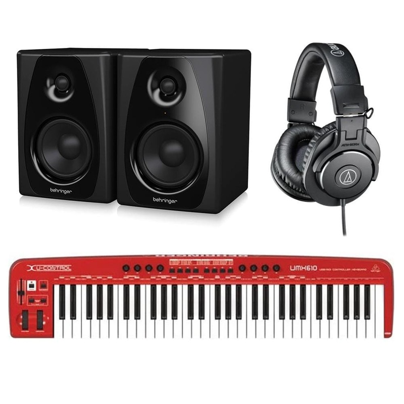 Behringer Music Production Starter 2 With Midi Keyboard, Studio Monitor & Headphone