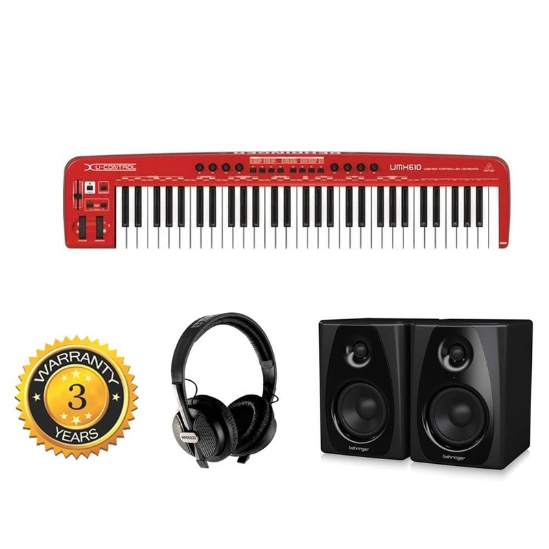 Behringer Music Production Starter Kit With Midi Keyboard, Studio Monitor & Headphone
