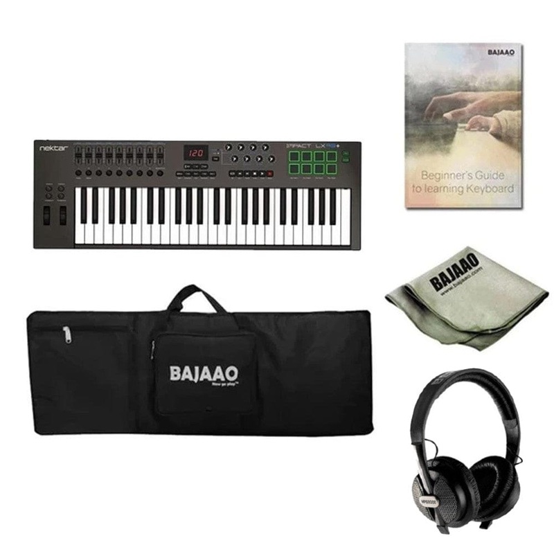 Nektar Impact LX49+ 49-key Midi Keyboard with Headphone, Polishing Cloth, Gigbag & Ebook