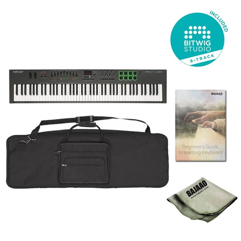 Nektar Impact LX88+ 88-key Midi Keyboard with Gigbag, Polishing Cloth, Ebook & Btwig Software
