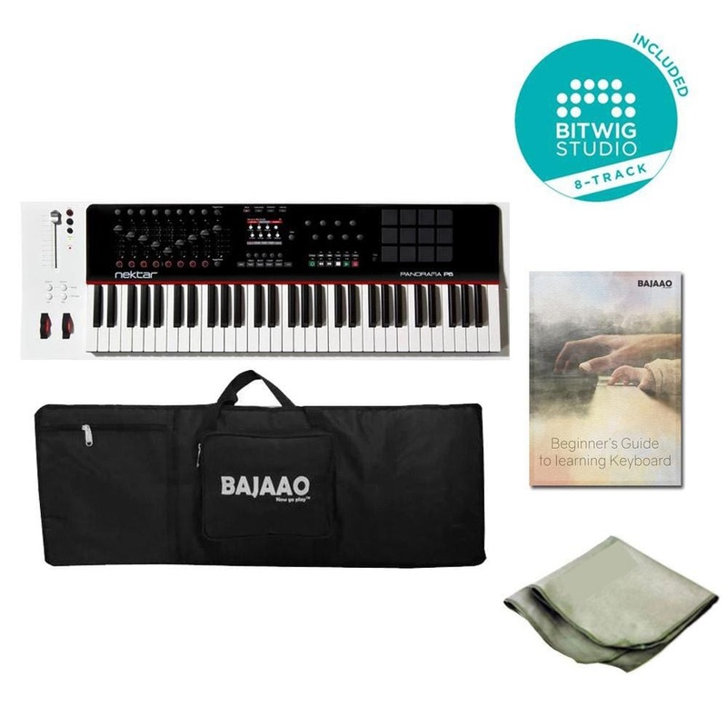 Nektar Panorama P6 61-key Midi Keyboard Controller With Btwig Software, Cloth, Gigbag & Ebook