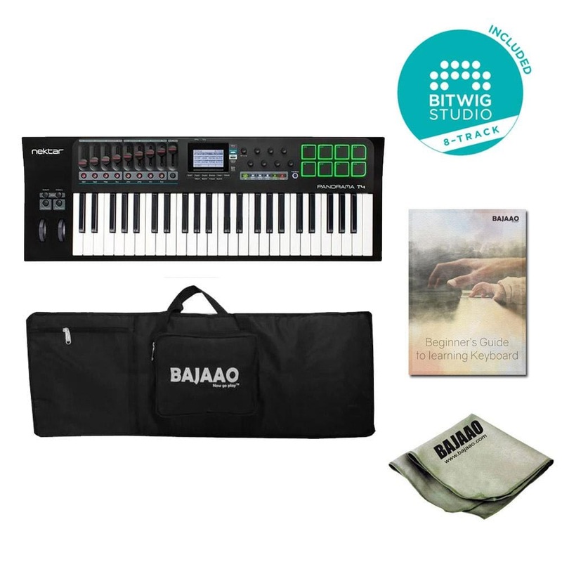 Nektar Panorama T4 49-Key Midi Keyboard Controller With Btwig Software, Cloth, Gigbag & Ebook