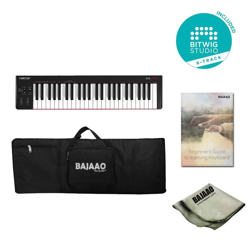Nektar SE49 49-Key USB MIDI Keyboard Bundle with Btwig Software, Cloth, Gigbag & Ebook