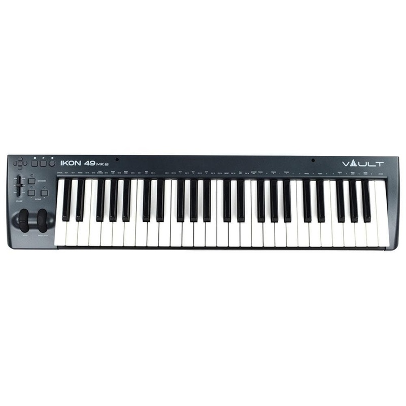 Vault Ikon MK2 49 Key Velocity Sensitive Midi Keyboard with Bitwig 8-Track Bundle