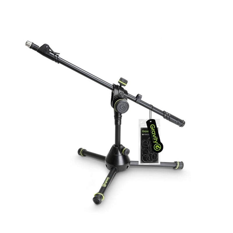 Gravity MS3122HDB Short Heavy Duty Microphone Stand With Folding Tripod Base