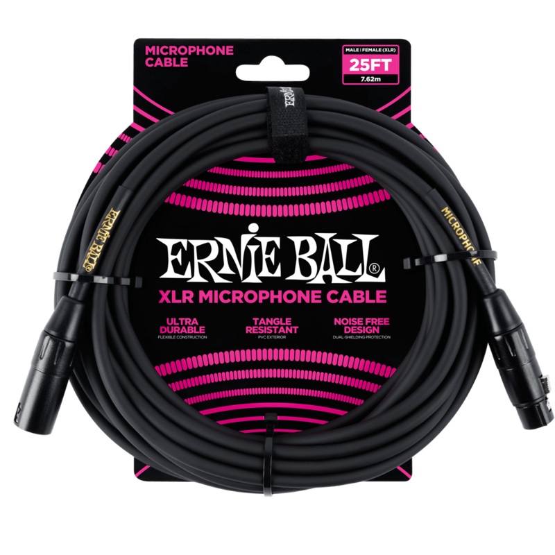 Ernie Ball 25ft Male/Female XLR Microphone Cable