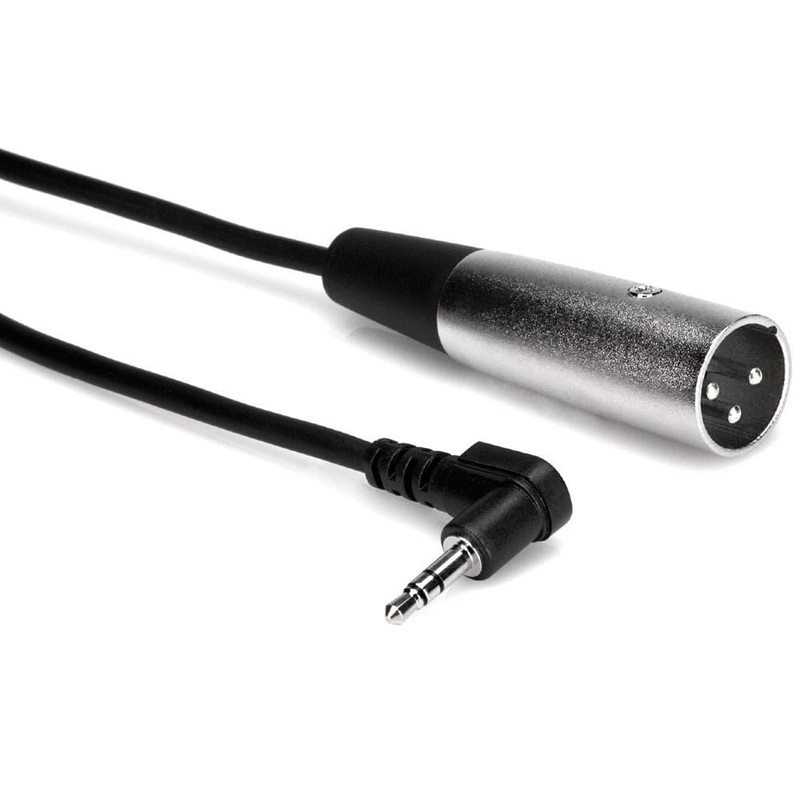 Hosa XVM105M Right Angle 3.5 mm TRS to XLR3M Microphone Cable- 5 Ft