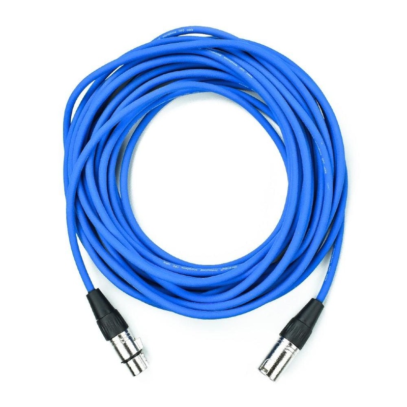 Male XLR to Female XLR Microphone Cable - Blue - Open Box