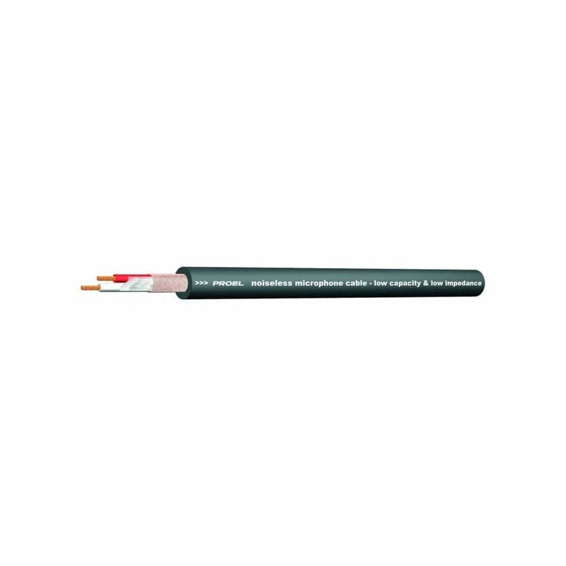 Proel HPC210BK Professional Balanced Microphone Cable- Black