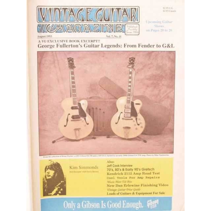 Vintage Guitar Magazine Vol 7 No 11 (August 1993)