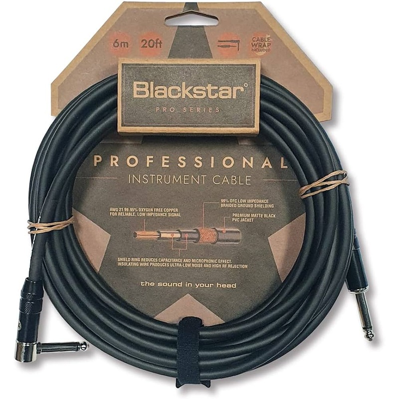 Blackstar Professional Instrument Cable 6M Straight/Angle - BSCBLPRO6MSA