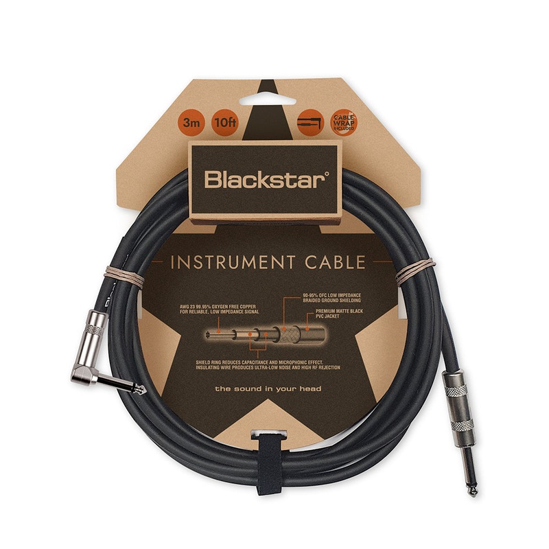 Blackstar Standard Instrument Cable 3M Straight/Angle - BSCBLSTD3MSA