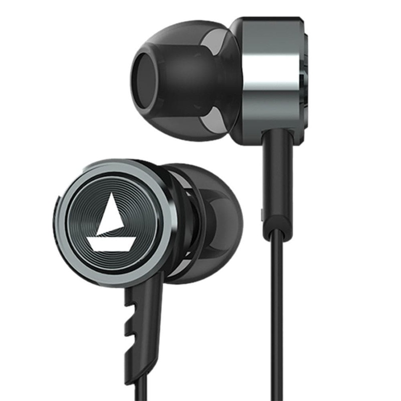 boAt BassHeads 122 In Ear Wired Headphone With Mic- Gun Metal