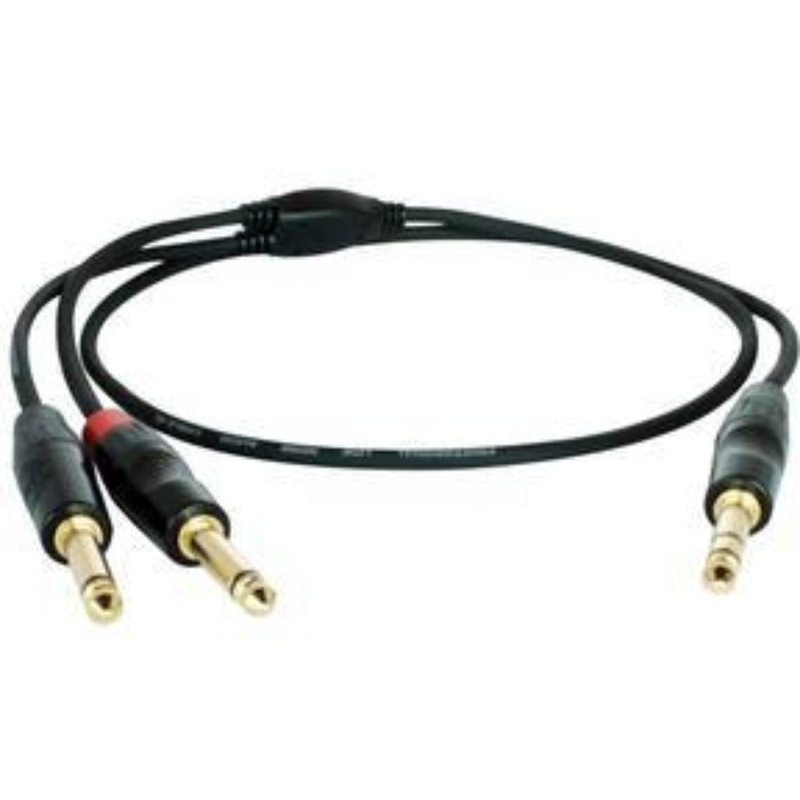 Digiflex 10'  TRS 1/4" - 2 x TS 1/4" Insert Cable - HIN1S2P10