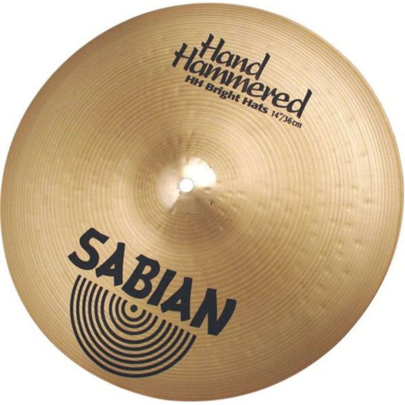 Sabian Hand Hammered 14 Inch Bright Hi-Hats Brilliant