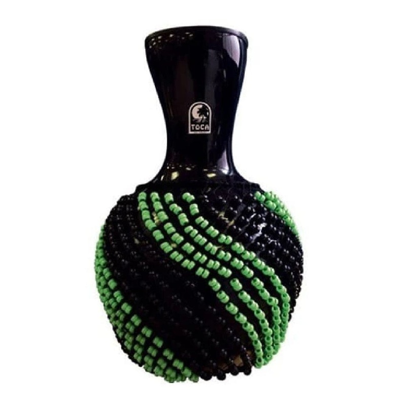 Toca Percussion T2152BG Pro Fiberglass Shekere with Black And Green Beads
