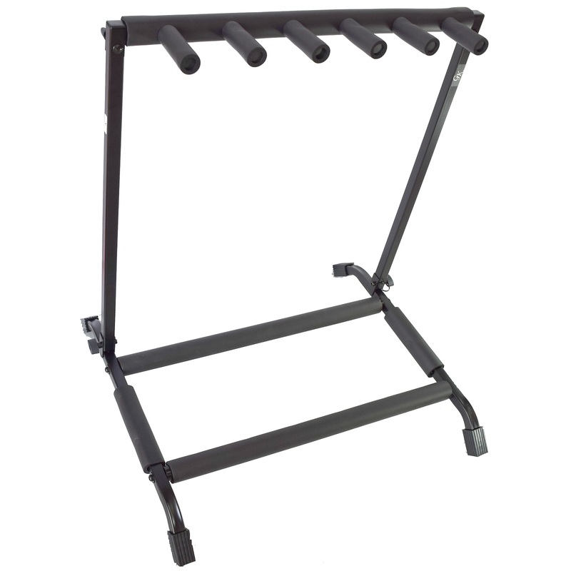 Yorkville Deluxe 5-Guitar Folding Guitar Stand in Black - GS305B