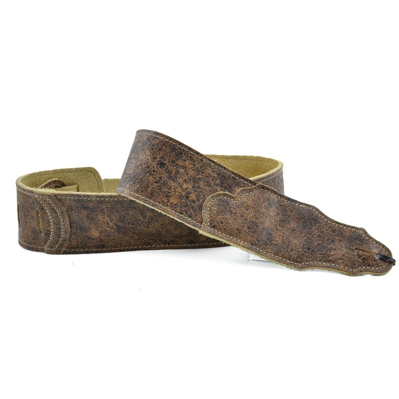 Franklin Strap 2.5" Original Distressed Leather Roadhouse Strap - Chocolate