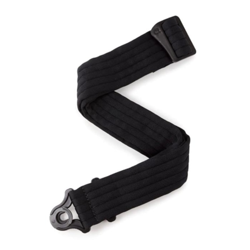 D'Addario Auto Lock Guitar Strap Black Padded Stripes
