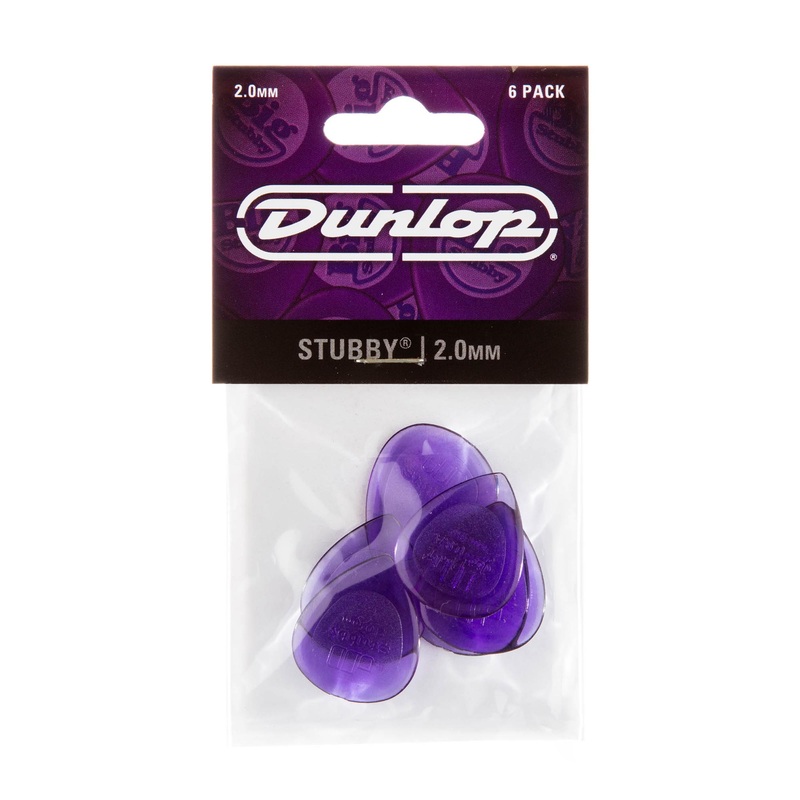Dunlop 2.0 Purple Stubby Jazz Picks 6 Pack