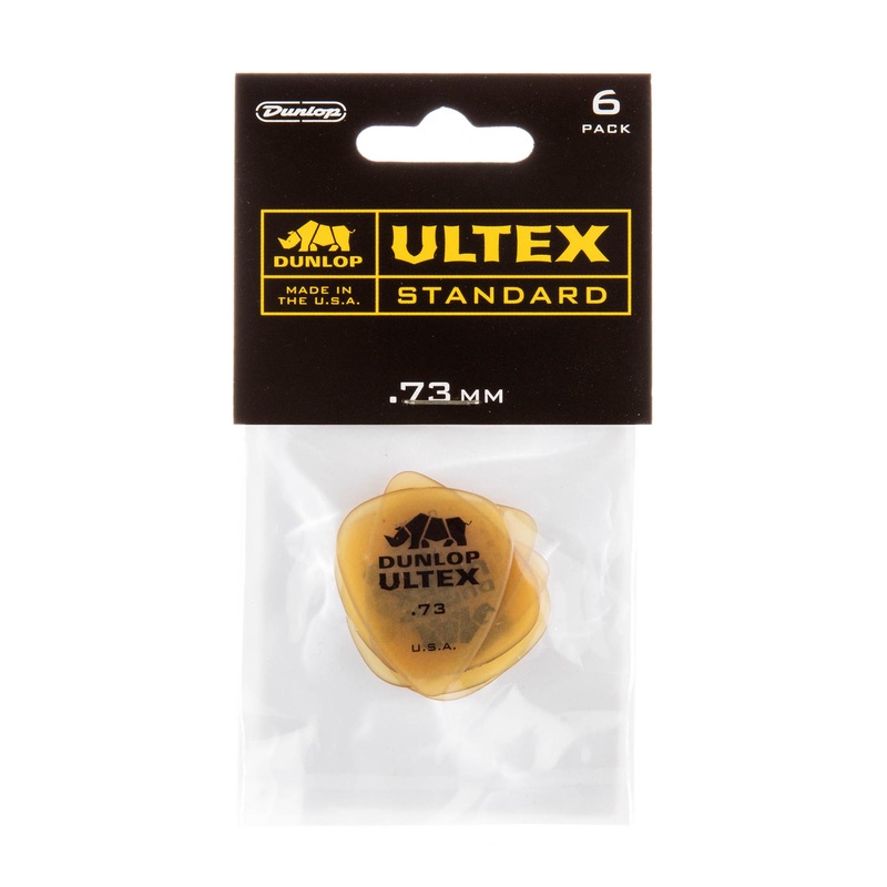 Dunlop .73 Yellow Ultex Standard Picks 6 Pack