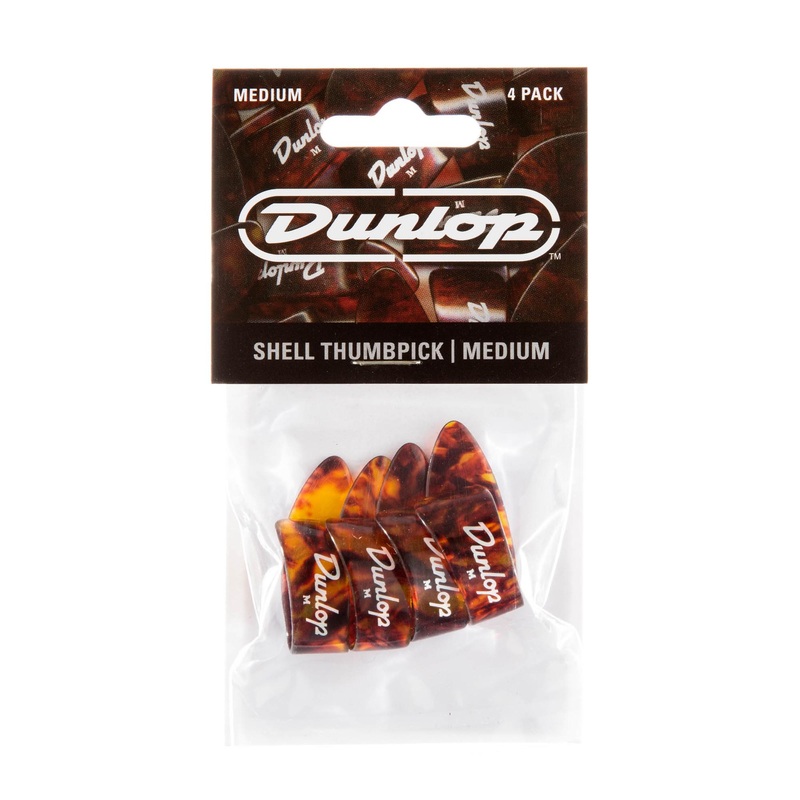 Dunlop Plastic Medium Thumbpick Shell 4 Pack