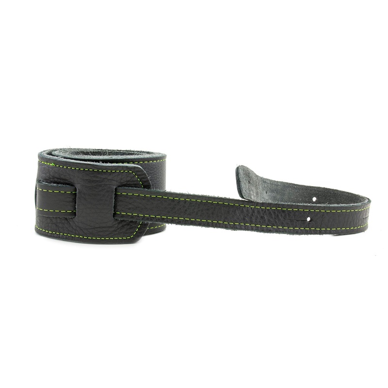 Franklin Strap Original Black Glove Straps 2.5 Green Stitching
