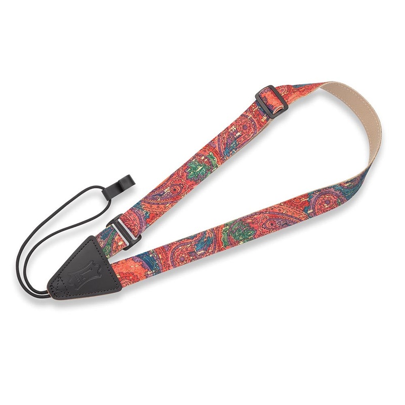 Levys 1 Inch Paisley Wide Cork Ukulele Strap