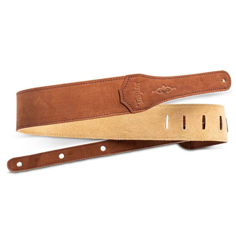 Taylor Gemstone Strap Sanded Suede 2.5 Inch, Medium Brown