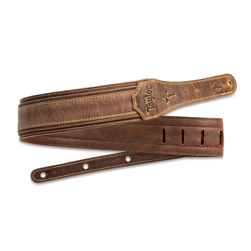 Taylor Wings Distressed Leather Strap 2.5 Inch Dark Brown