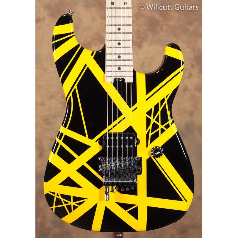 EVH Striped Series Black w/ Yellow Stripes USED (071)