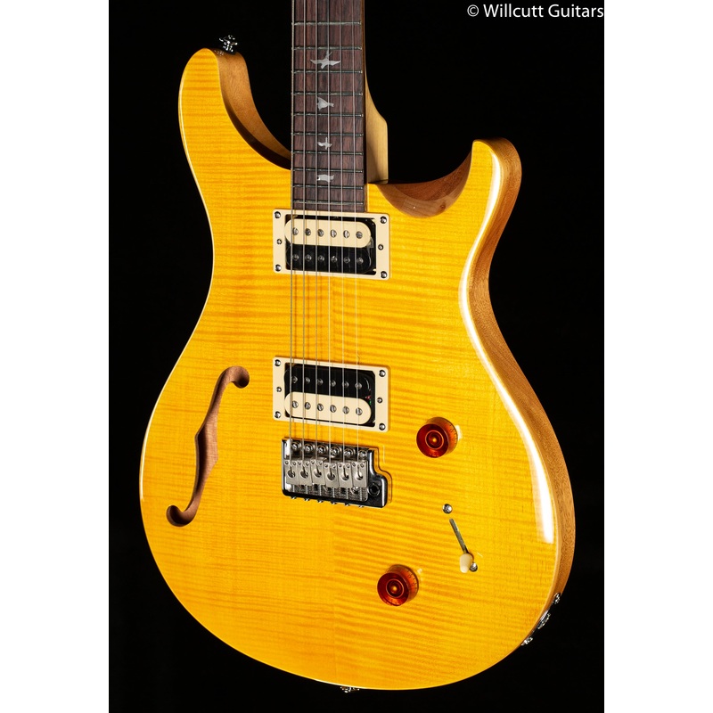 2021 PRS SE Custom 22 Semi-Hollow Santana Yellow