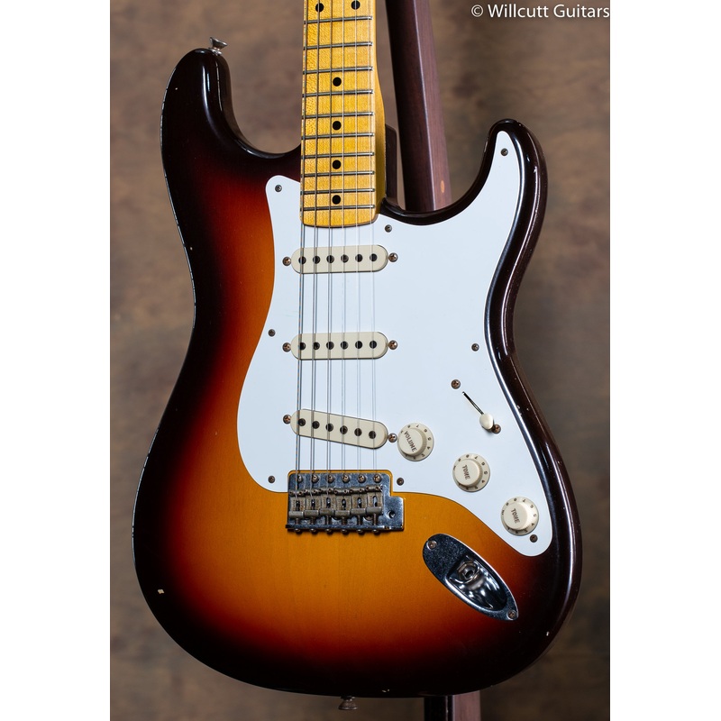 2015 Fender Custom Shop 1958 Stratocaster Journeyman Relic Chocolate 3 Tone Sunburst