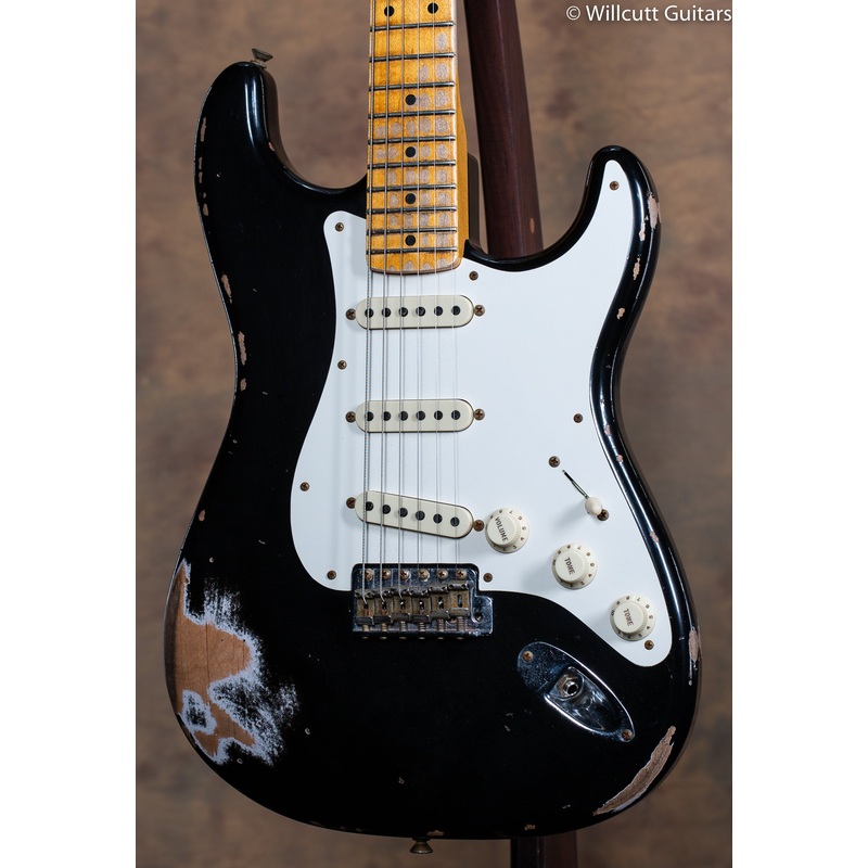 2022 Fender Custom Shop '59 Strat Maple Neck Heavy Relic Black